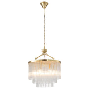 Evangeline Small 45cm 6 Light Chandelier, Satin Brass