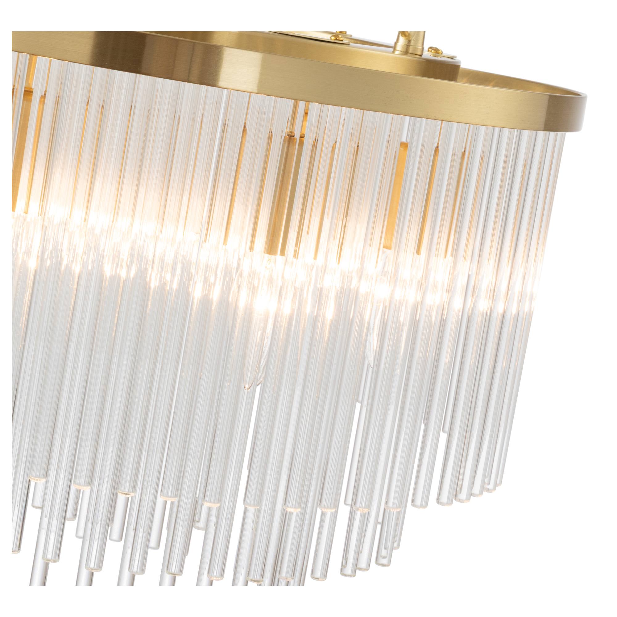 Evangeline Small 45cm 6 Light Chandelier, Satin Brass