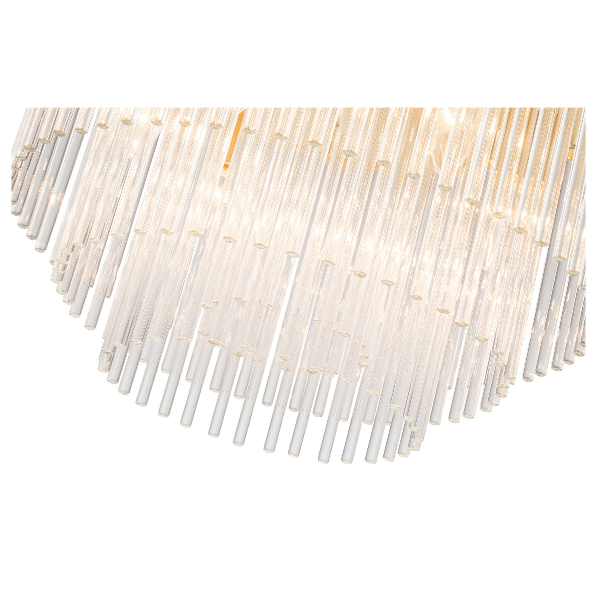 Evangeline Small 45cm 6 Light Chandelier, Satin Brass