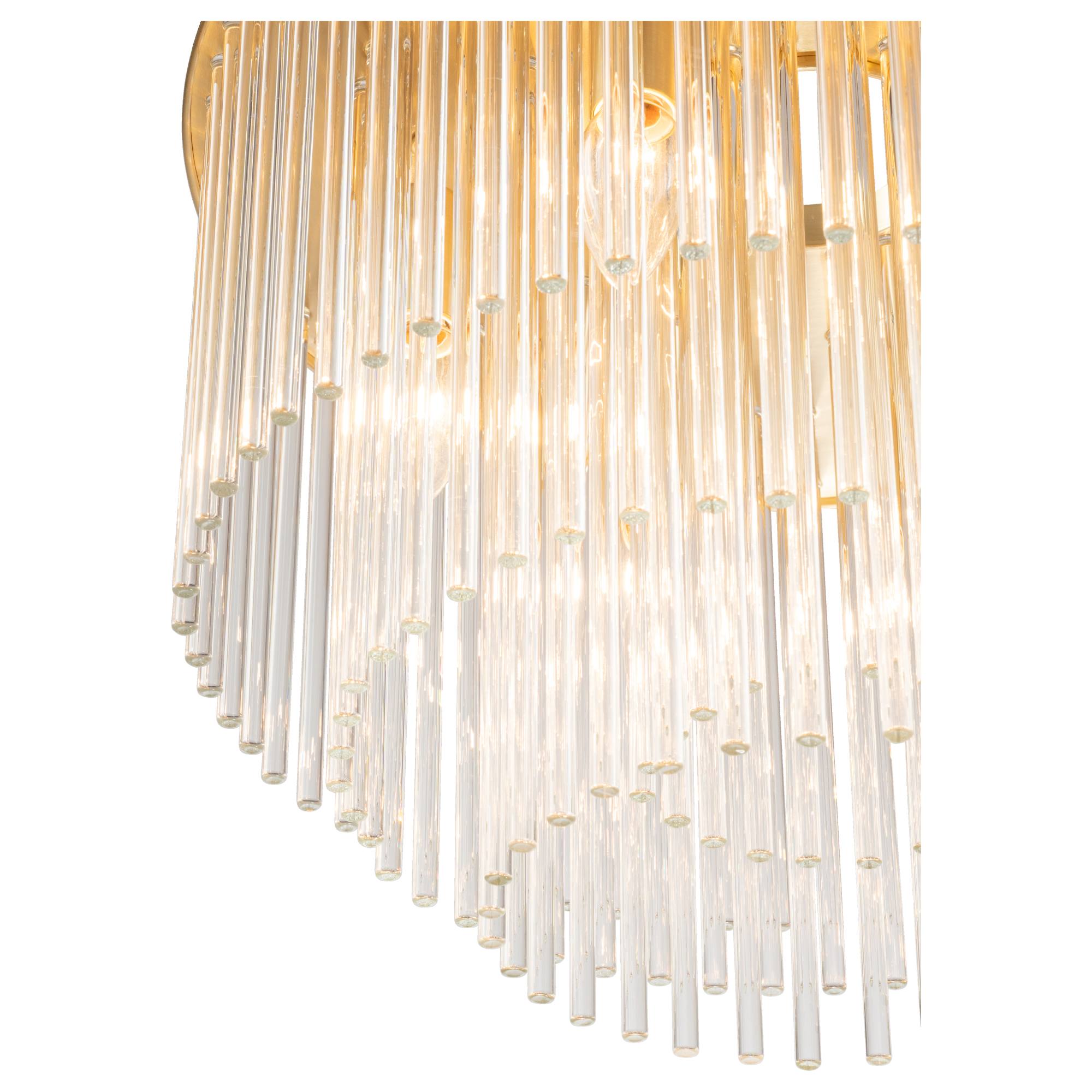 Evangeline Small 45cm 6 Light Chandelier, Satin Brass