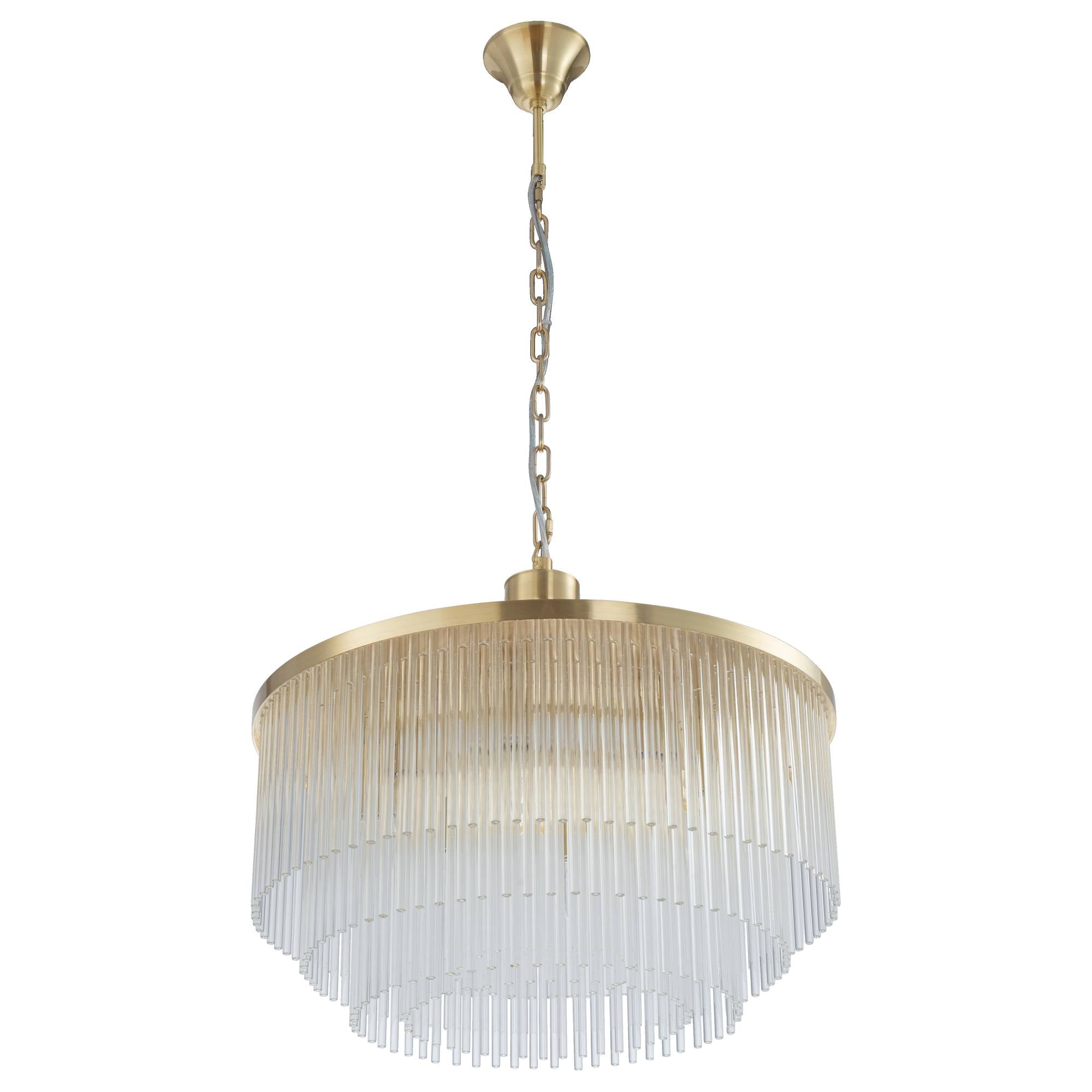 Evangeline Medium 60cm 8 Light Chandelier, Satin Brass