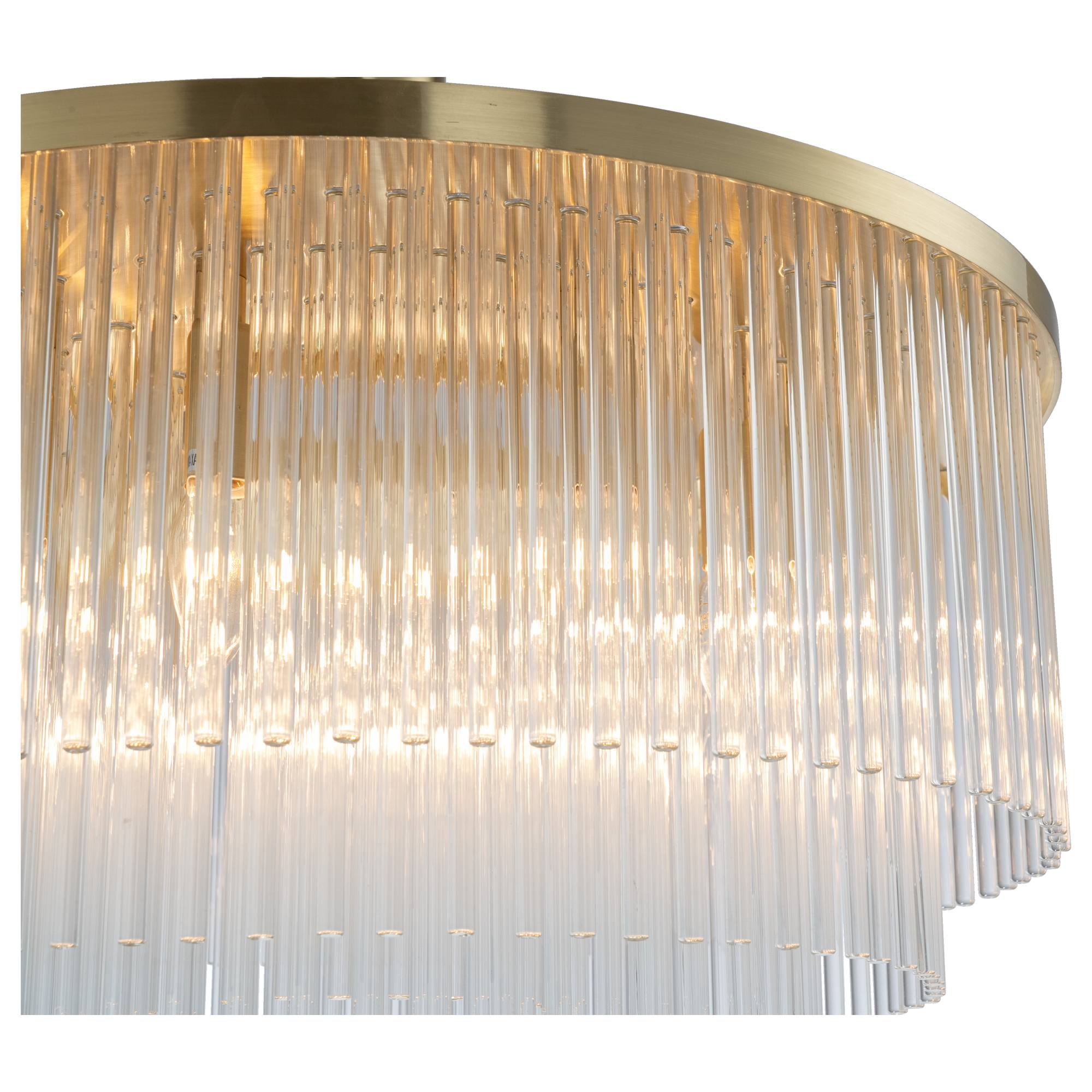 Evangeline Medium 60cm 8 Light Chandelier, Satin Brass