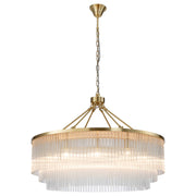 Evangeline Large 90cm 12 Light Chandelier, Satin Brass