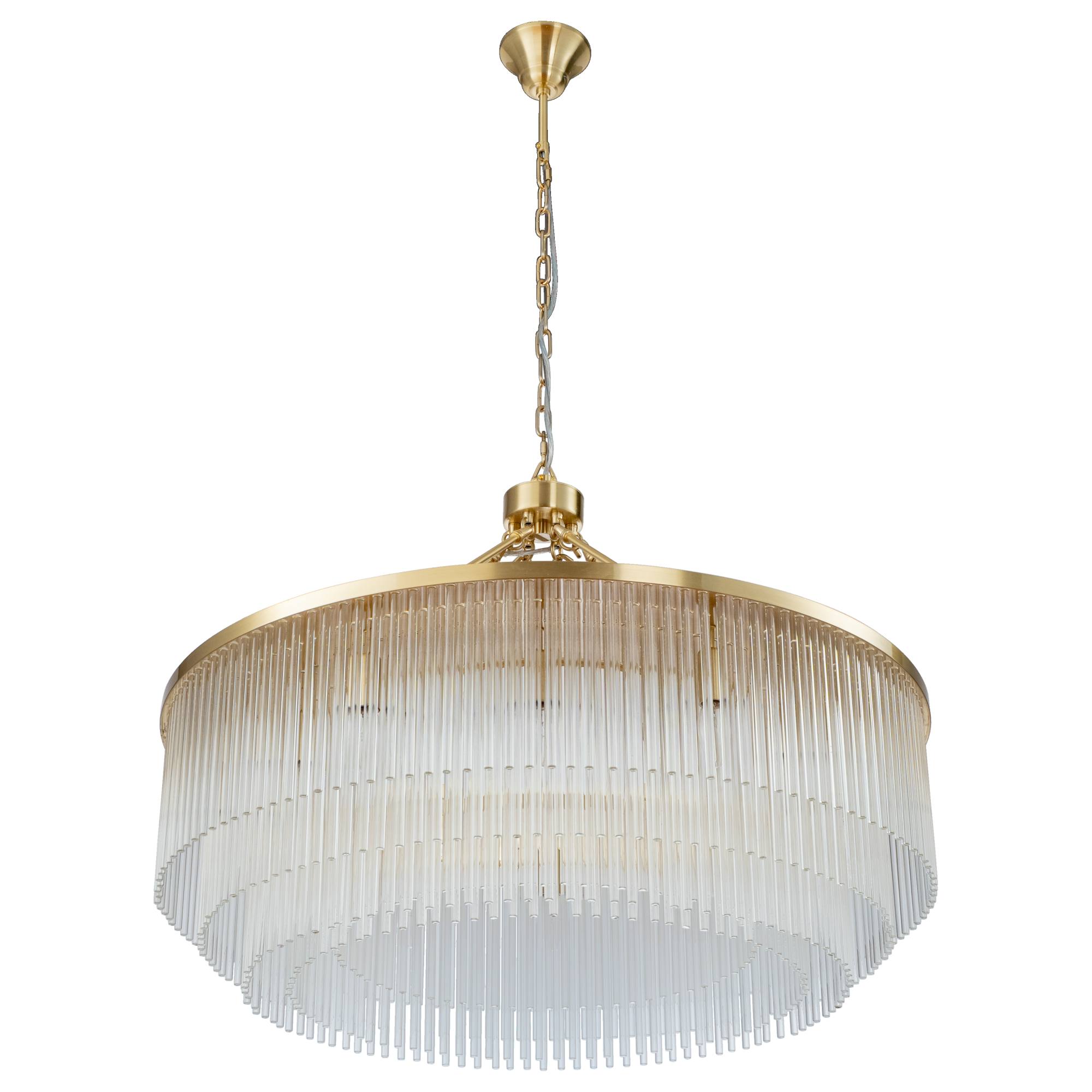 Evangeline Large 90cm 12 Light Chandelier, Satin Brass