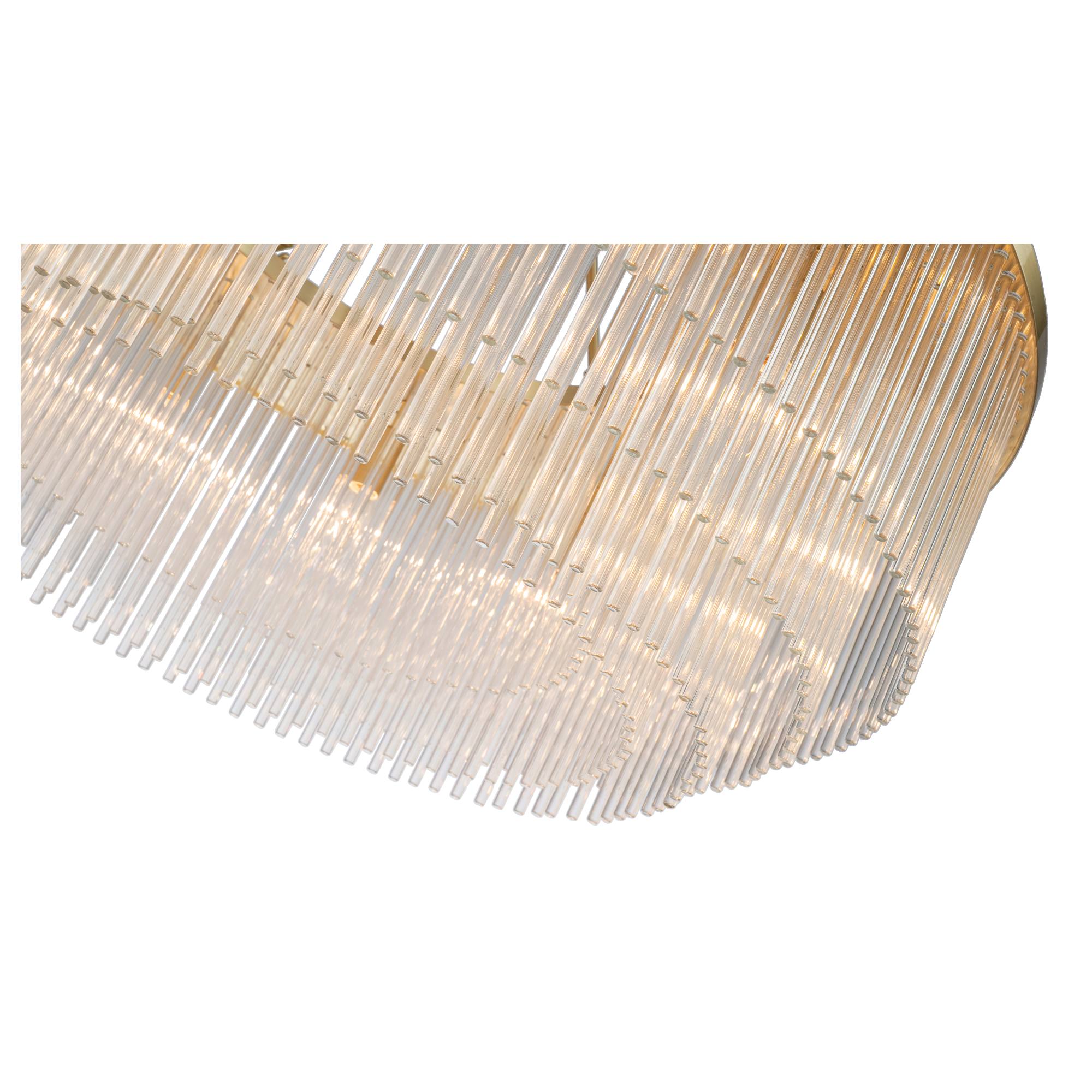 Evangeline Large 90cm 12 Light Chandelier, Satin Brass