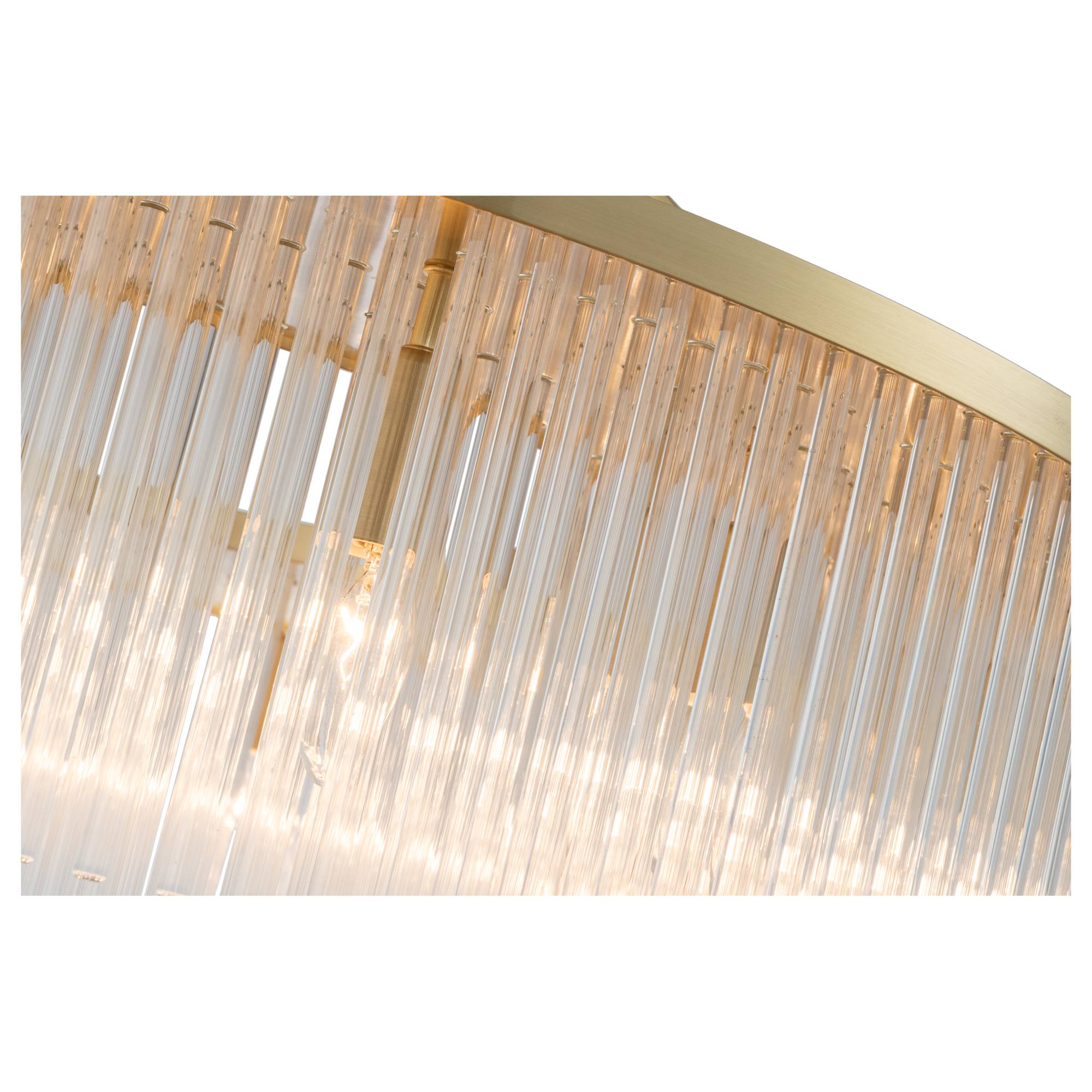 Evangeline Large 90cm 12 Light Chandelier, Satin Brass