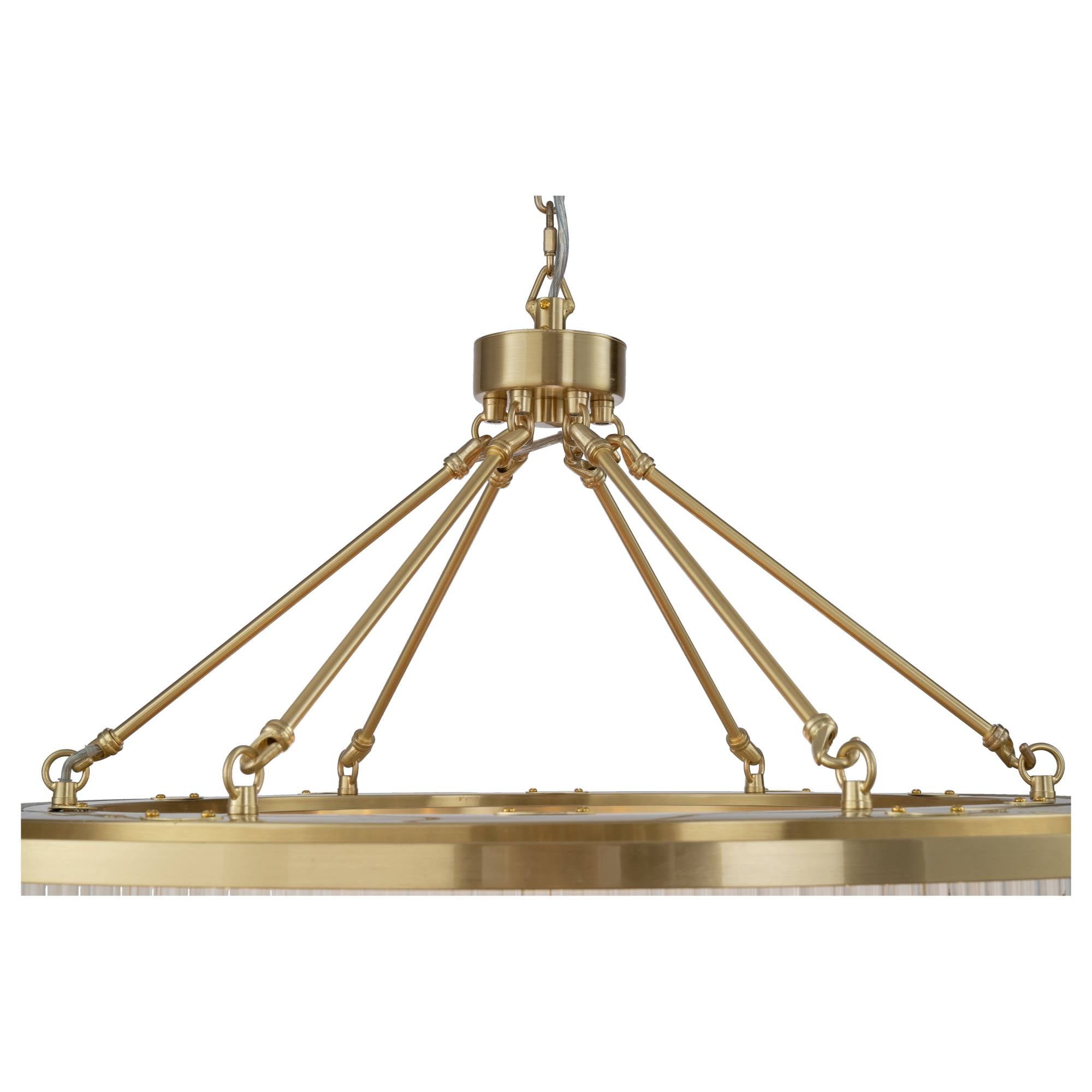 Evangeline Large 90cm 12 Light Chandelier, Satin Brass