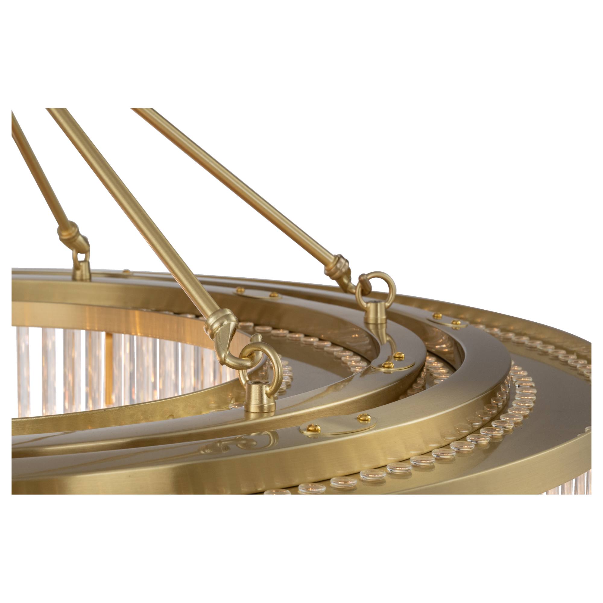 Evangeline Large 90cm 12 Light Chandelier, Satin Brass