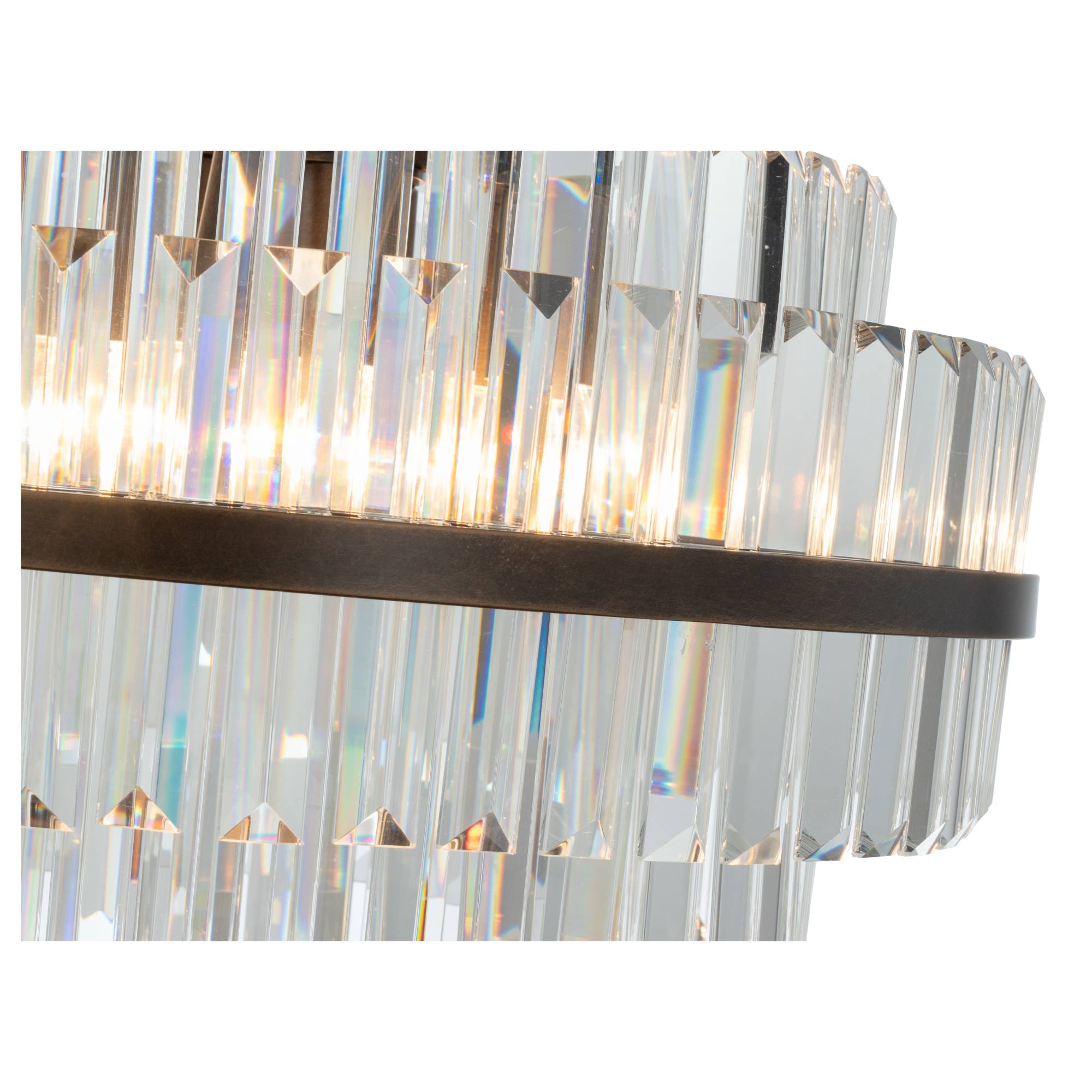 Evelyn Medium 50cm 4 Light Chandelier, Antique Brass