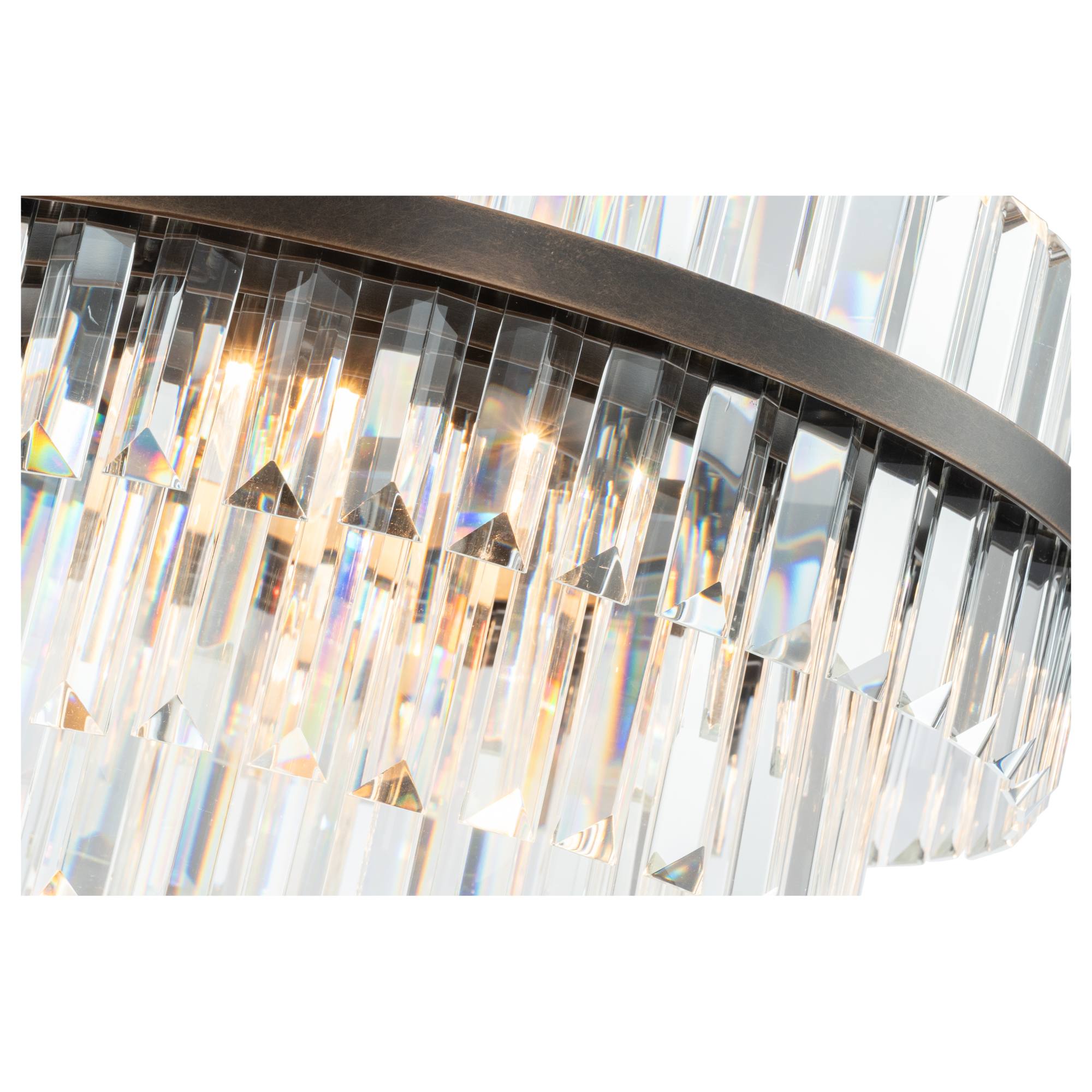 Evelyn Medium 50cm 4 Light Chandelier, Antique Brass