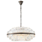 Evelyn Large 80cm 10 Light Chandelier, Antique Brass