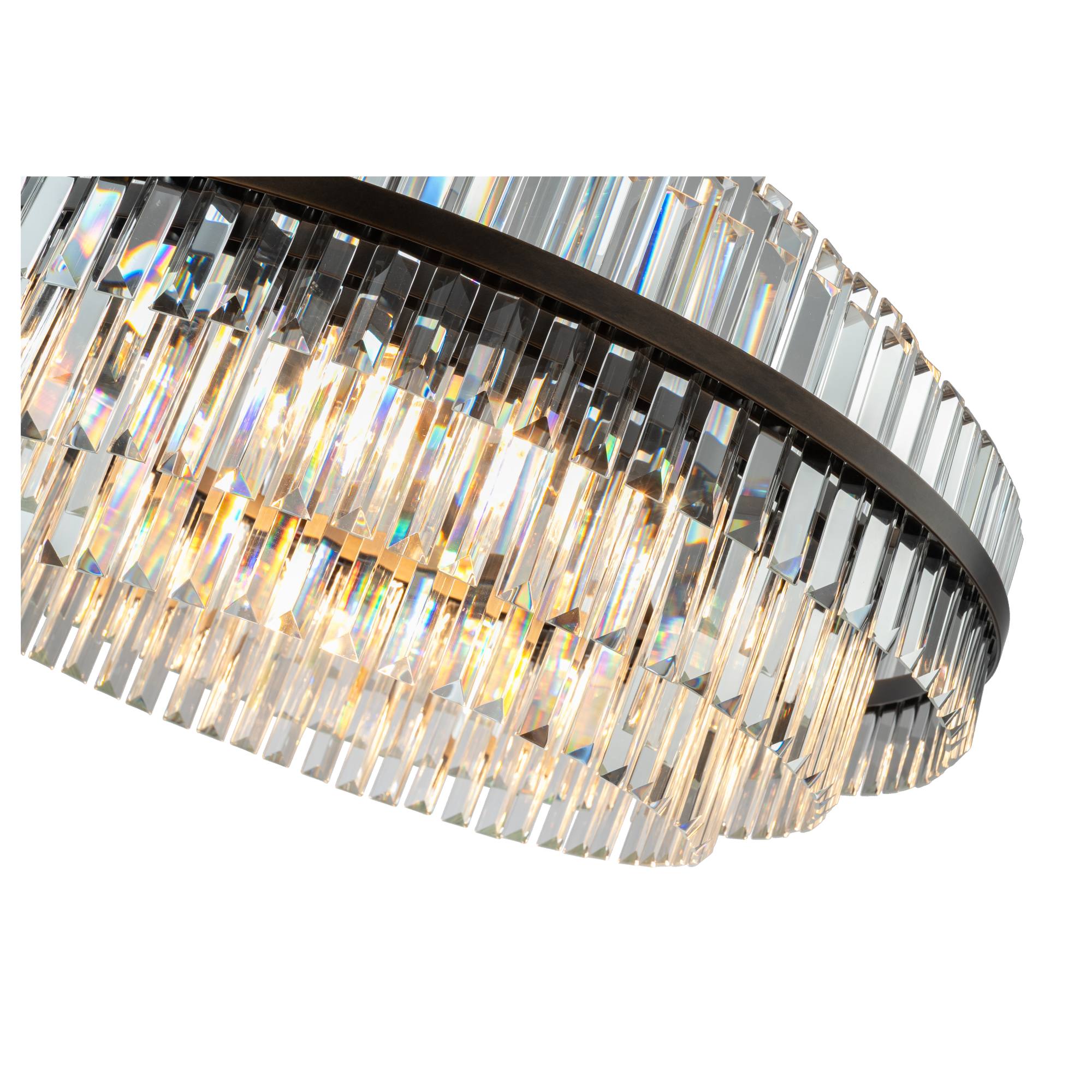 Evelyn Large 80cm 10 Light Chandelier, Antique Brass