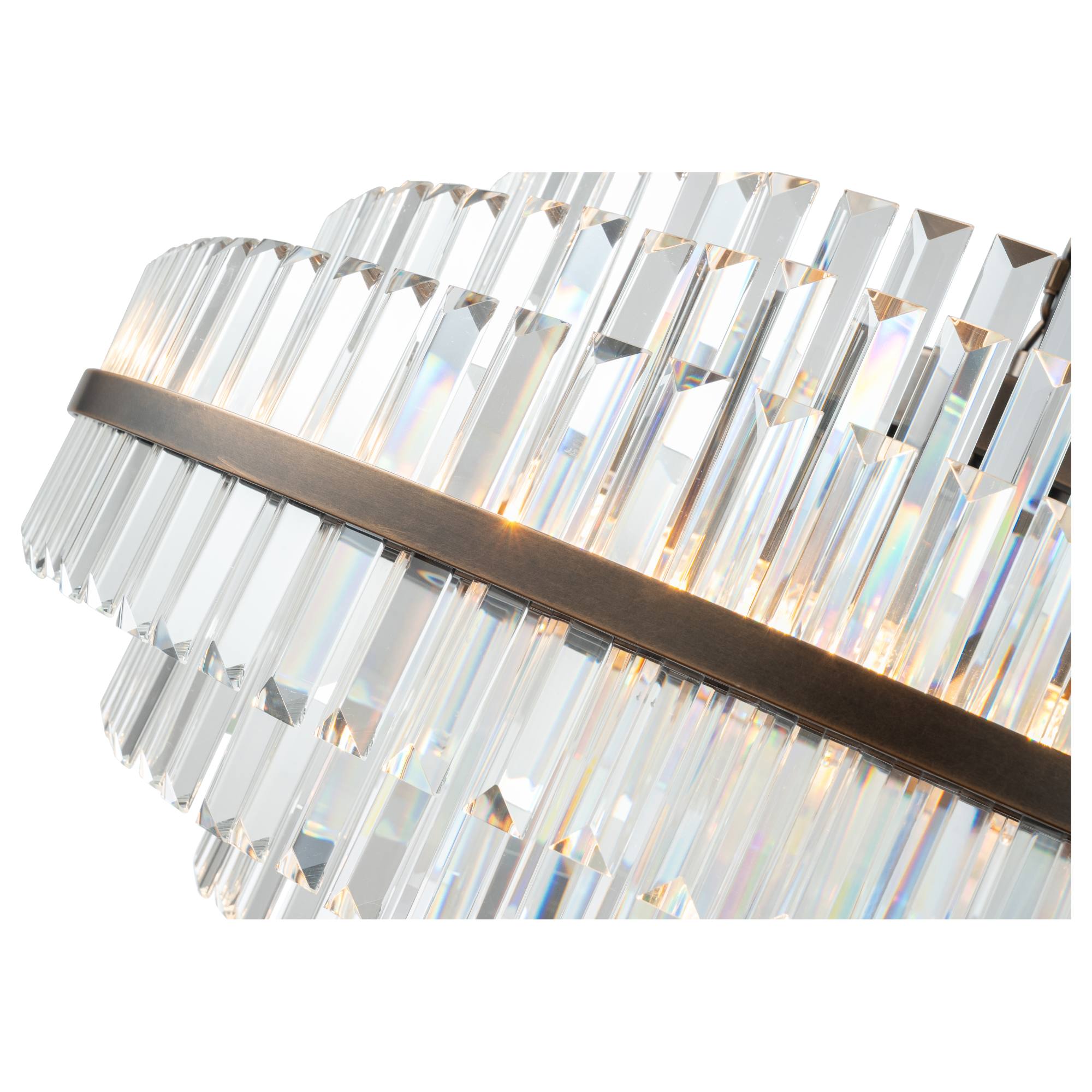 Evelyn Large 80cm 10 Light Chandelier, Antique Brass