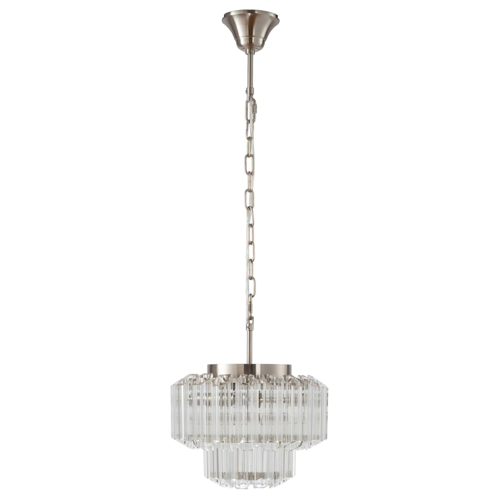 Calista Small 32cm 4 Light 2 Tier Chandelier, Brushed Nickel