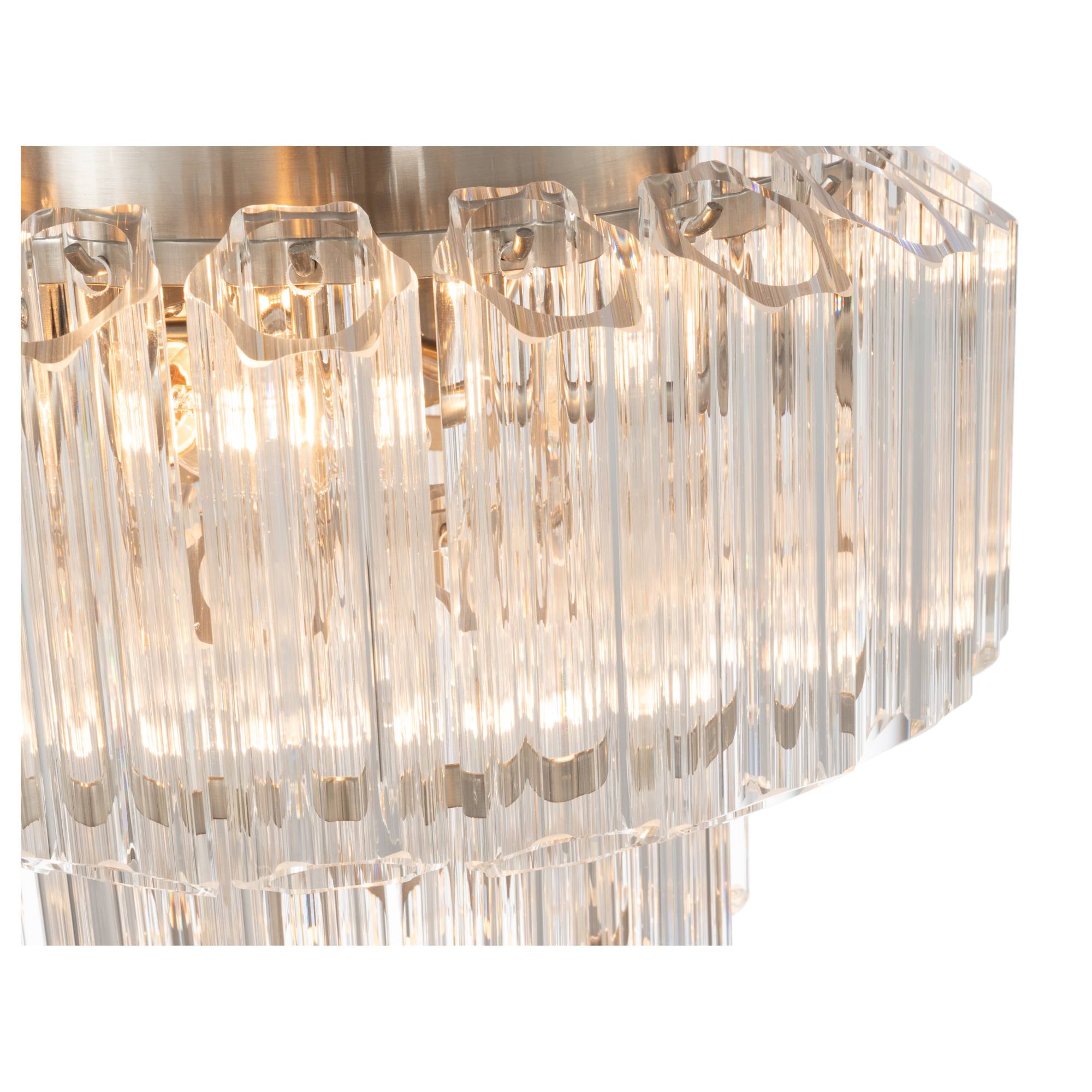 Calista Small 32cm 4 Light 2 Tier Chandelier, Brushed Nickel