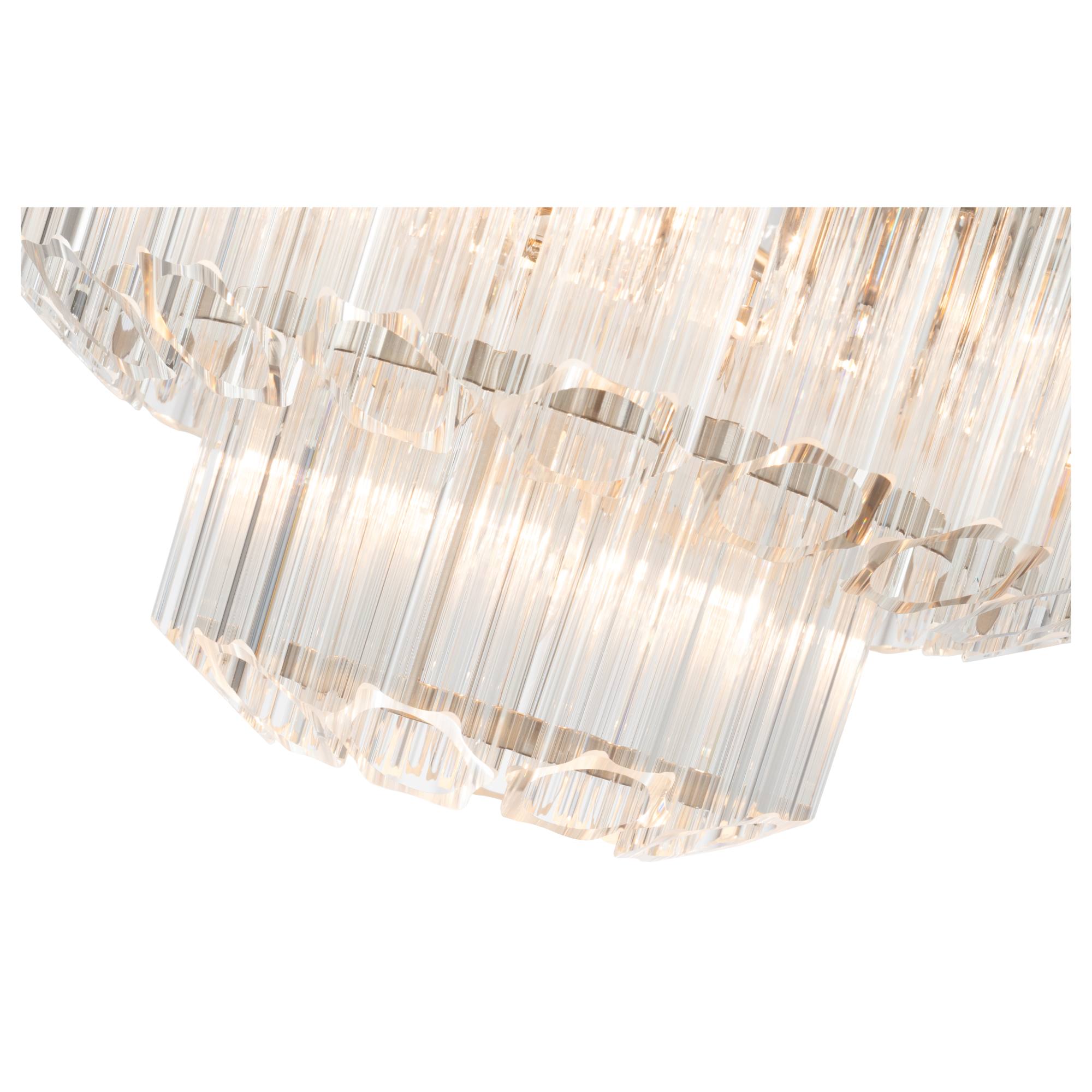 Calista Small 32cm 4 Light 2 Tier Chandelier, Brushed Nickel