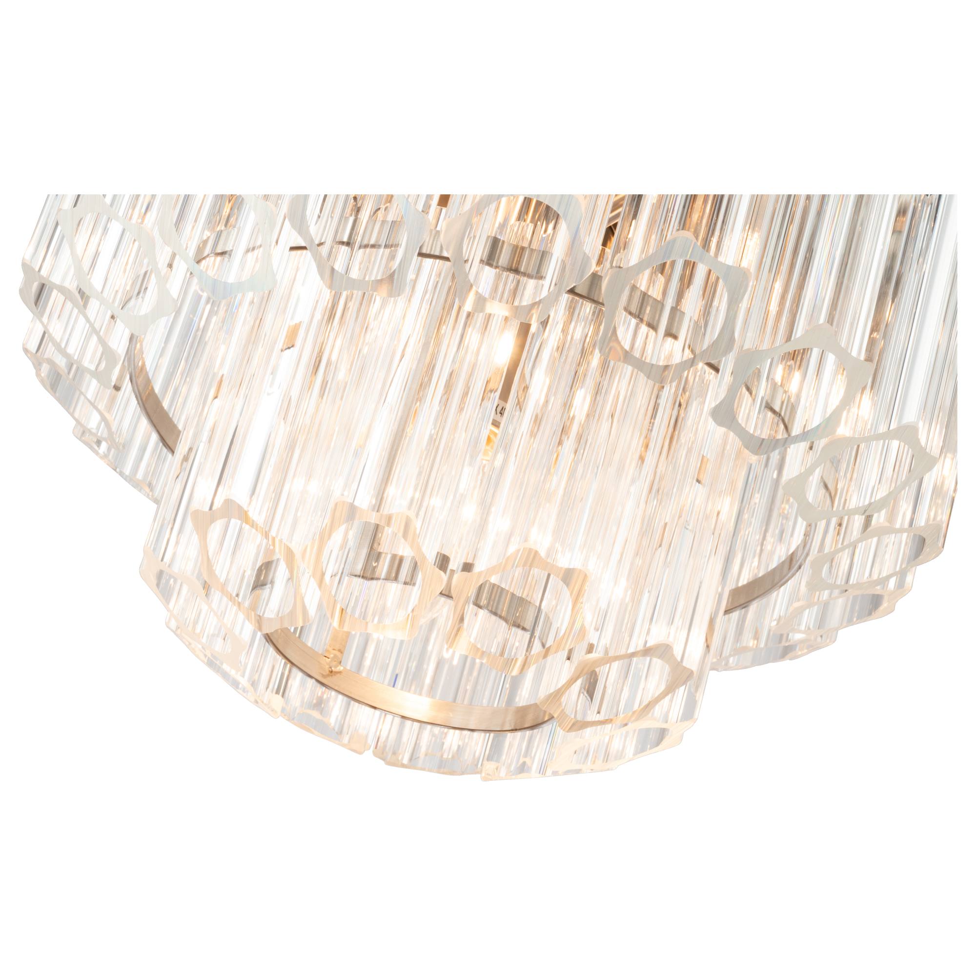 Calista Small 32cm 4 Light 2 Tier Chandelier, Brushed Nickel