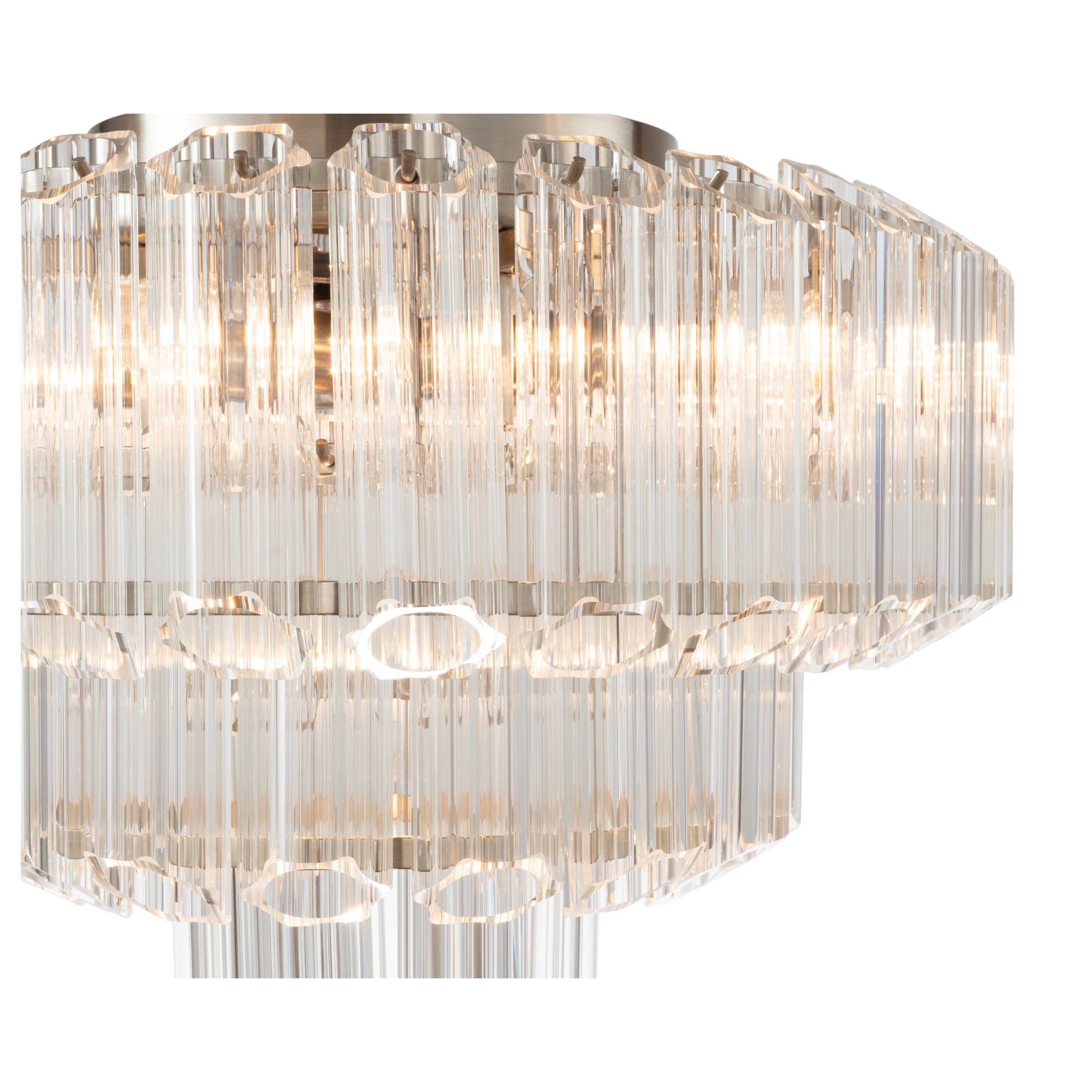 Calista Medium 42cm 5 Light 3 Tier Chandelier, Brushed Nickel