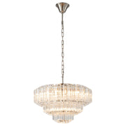 Calista Large 50cm 7 Light 3 Tier Chandelier, Brushed Nickel