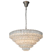 Calista Extra Large 85cm 12 Light 5 Tier Chandelier, Brushed Nickel