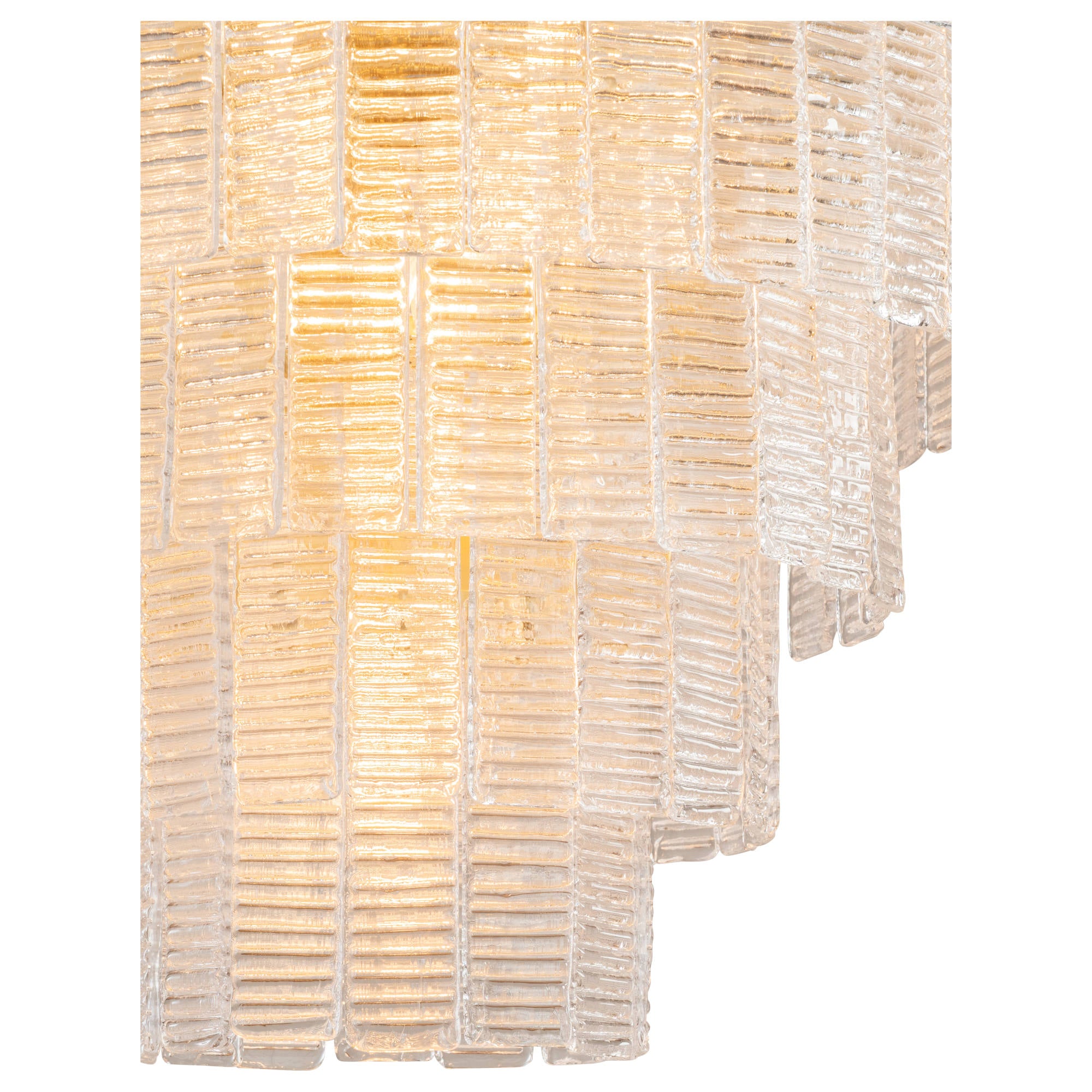 Alara Medium 60cm 9 Light 5 Tier Chandelier, Satin Brass