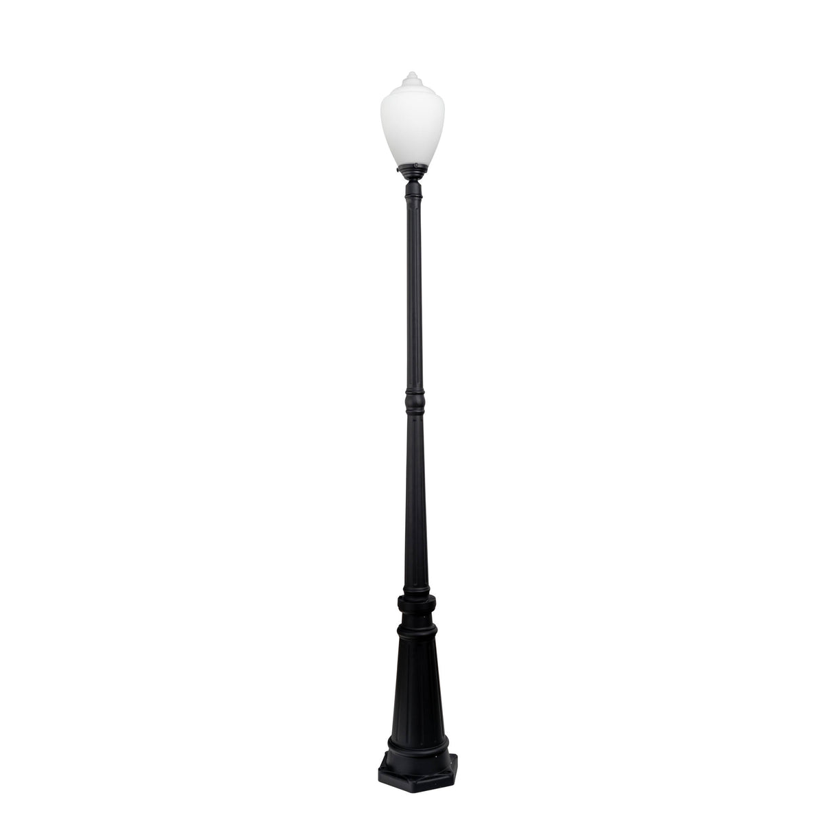 Newry Large Standard Outdoor Garden Post Light, Matte Black