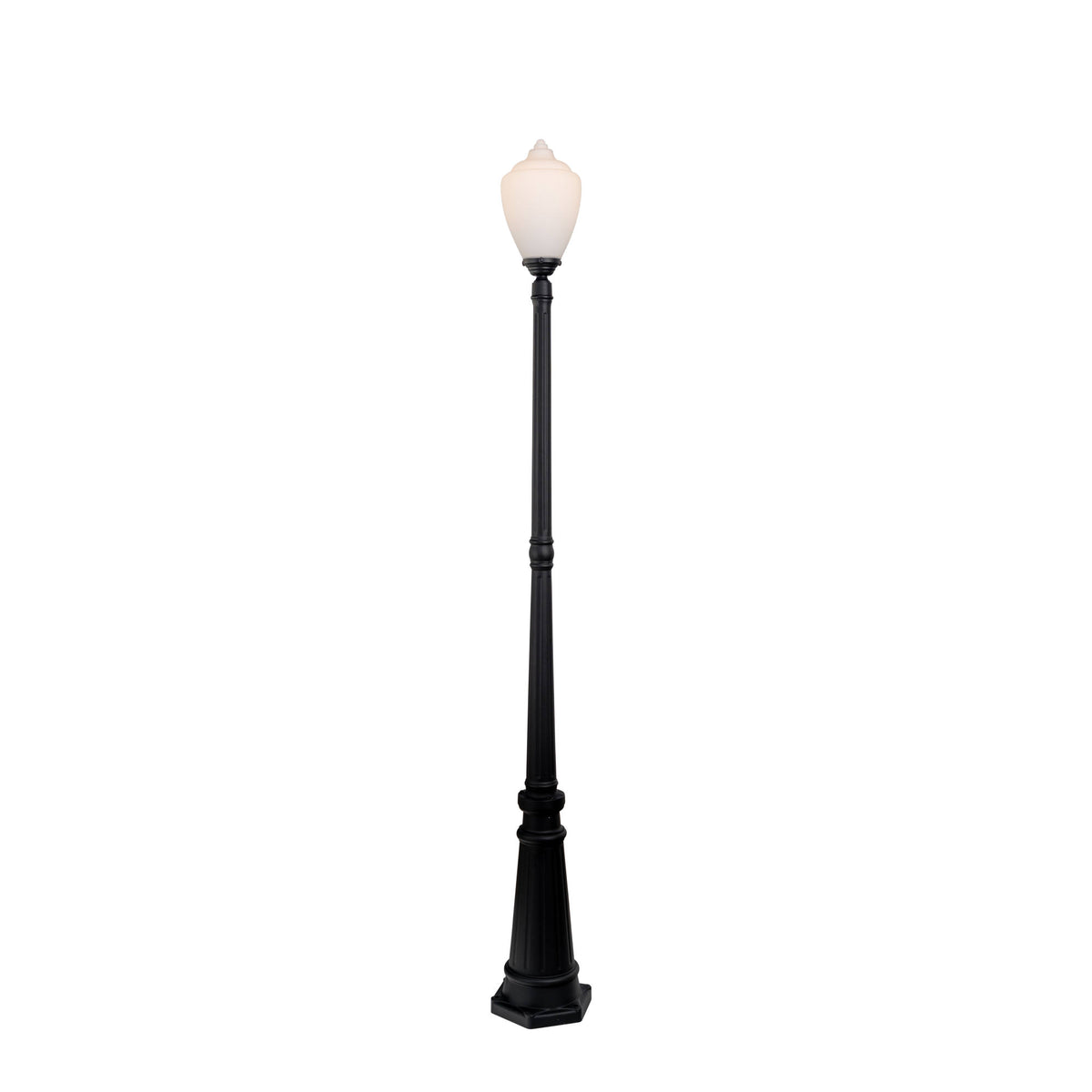 Newry Large Standard Outdoor Garden Post Light, Matte Black