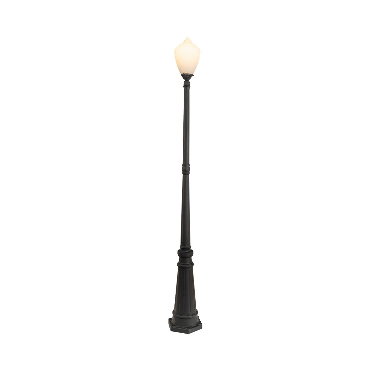 Newry Large Standard Outdoor Garden Post Light, Matte Black