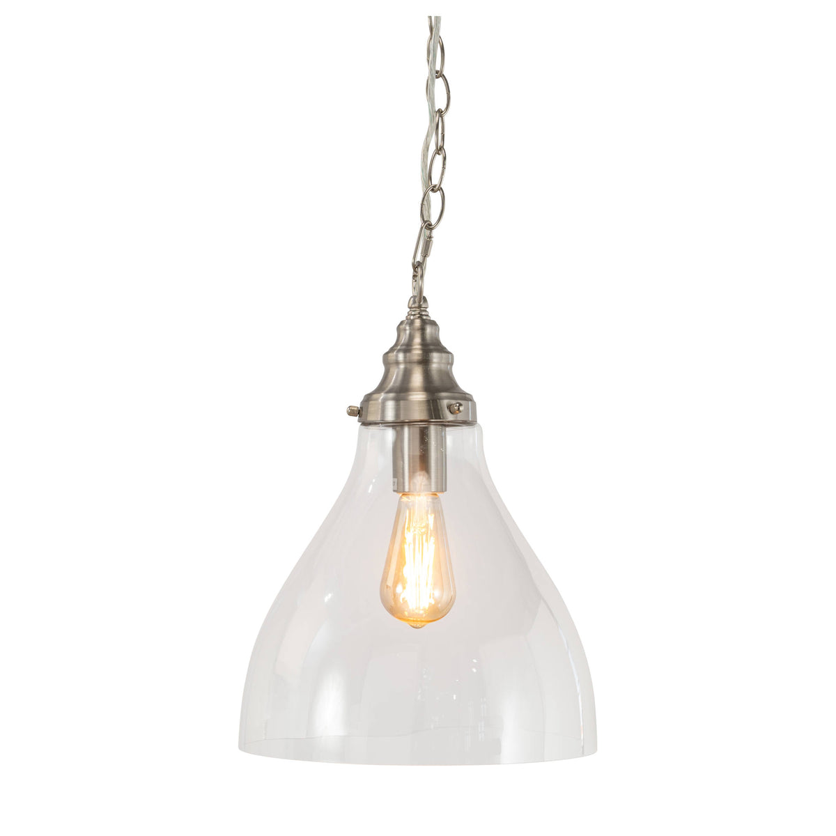Keys Chain Pendant Small, Brushed Nickel