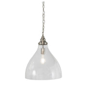 Keys Chain Pendant Large Brushed, Nickel Clear