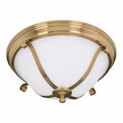 Dallas 3 Light Oyster, Satin Brass
