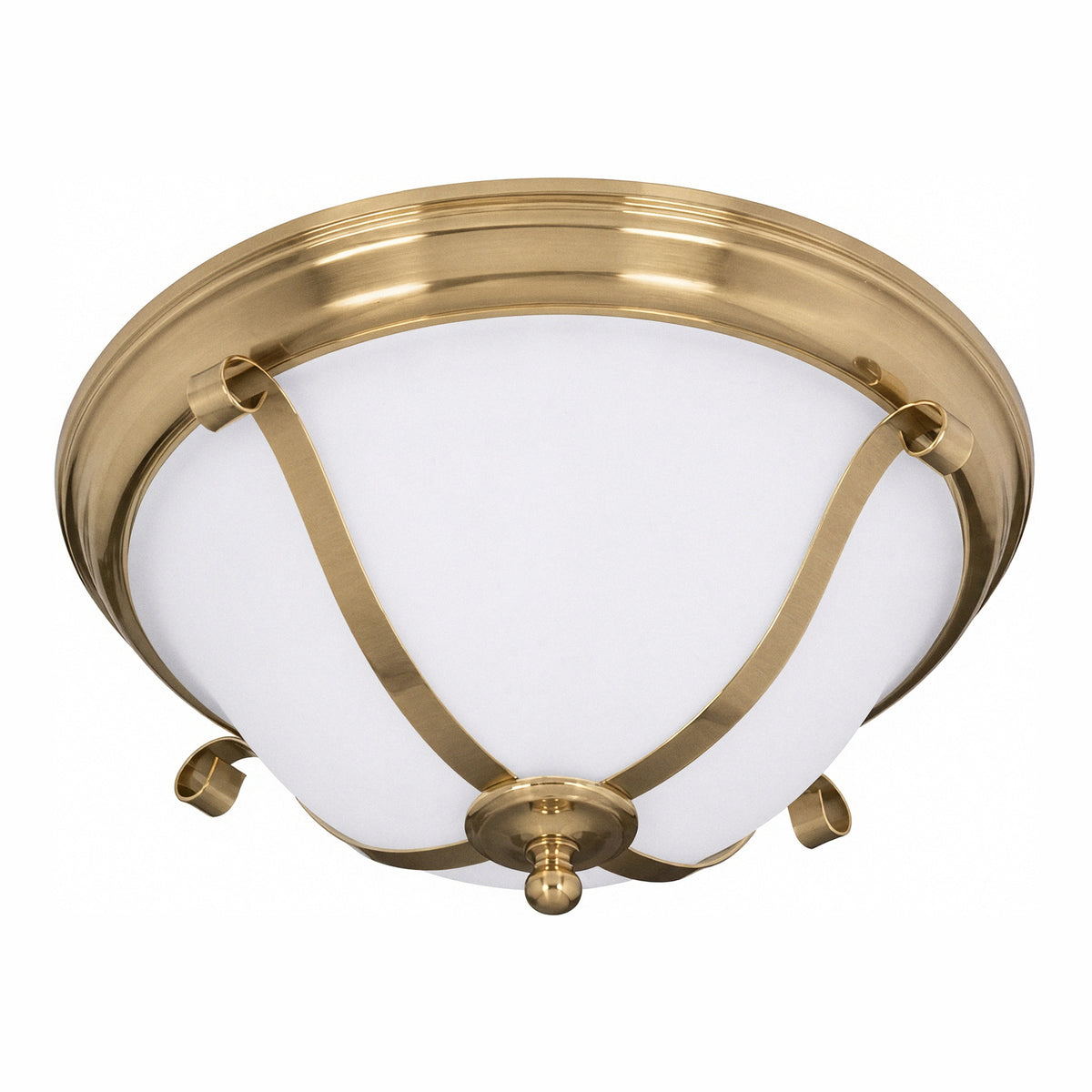 Dallas 3 Light Oyster, Satin Brass