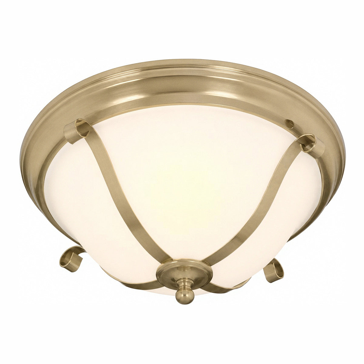 Dallas 3 Light Oyster, Satin Brass