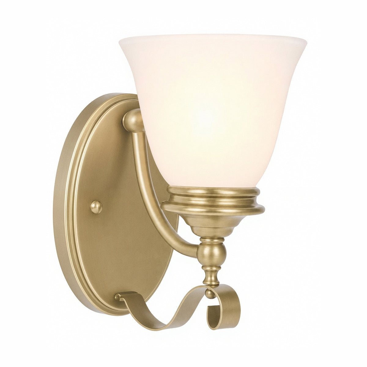 Dallas Wall Light, Satin Brass