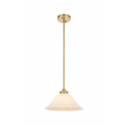 Dallas 1 Light Single Pendant, Satin Brass
