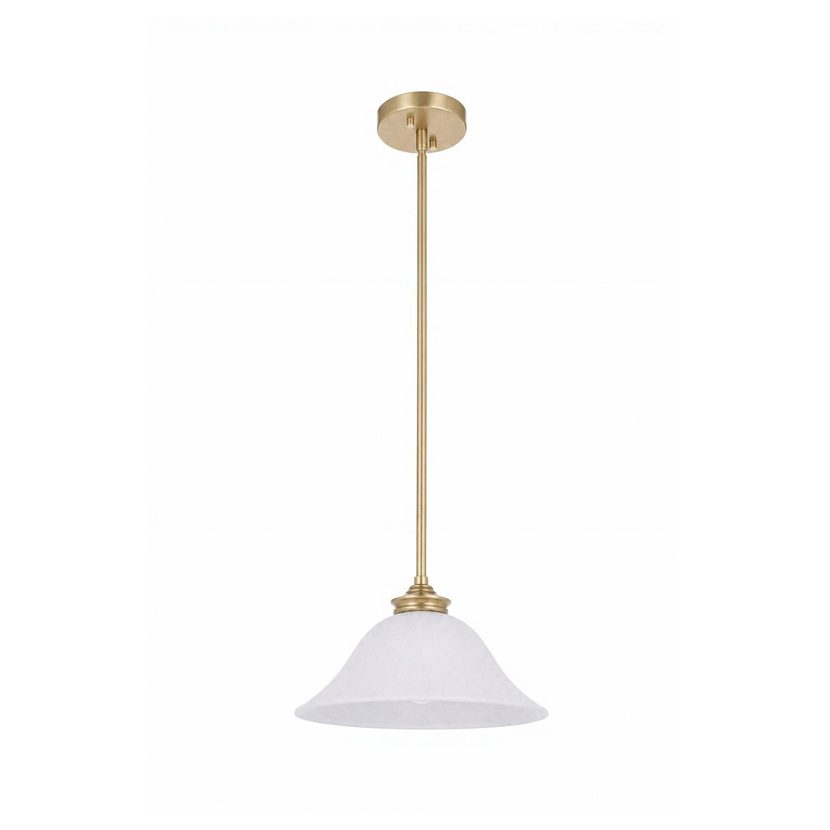 Dallas 1 Light Single Pendant, Satin Brass