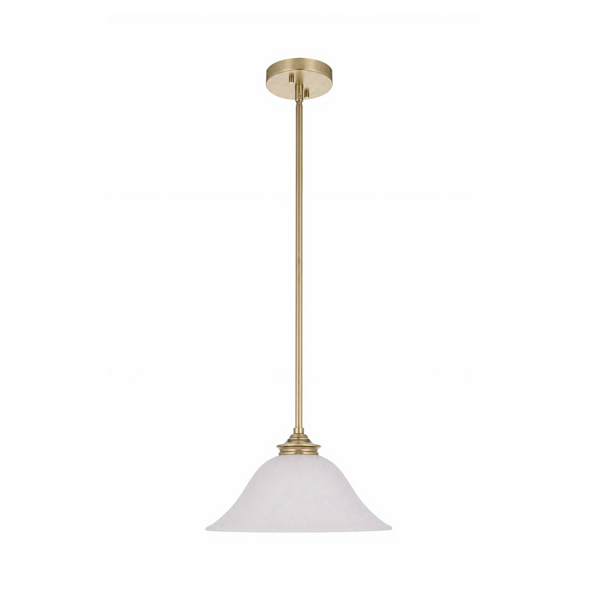 Dallas 1 Light Single Pendant, Satin Brass