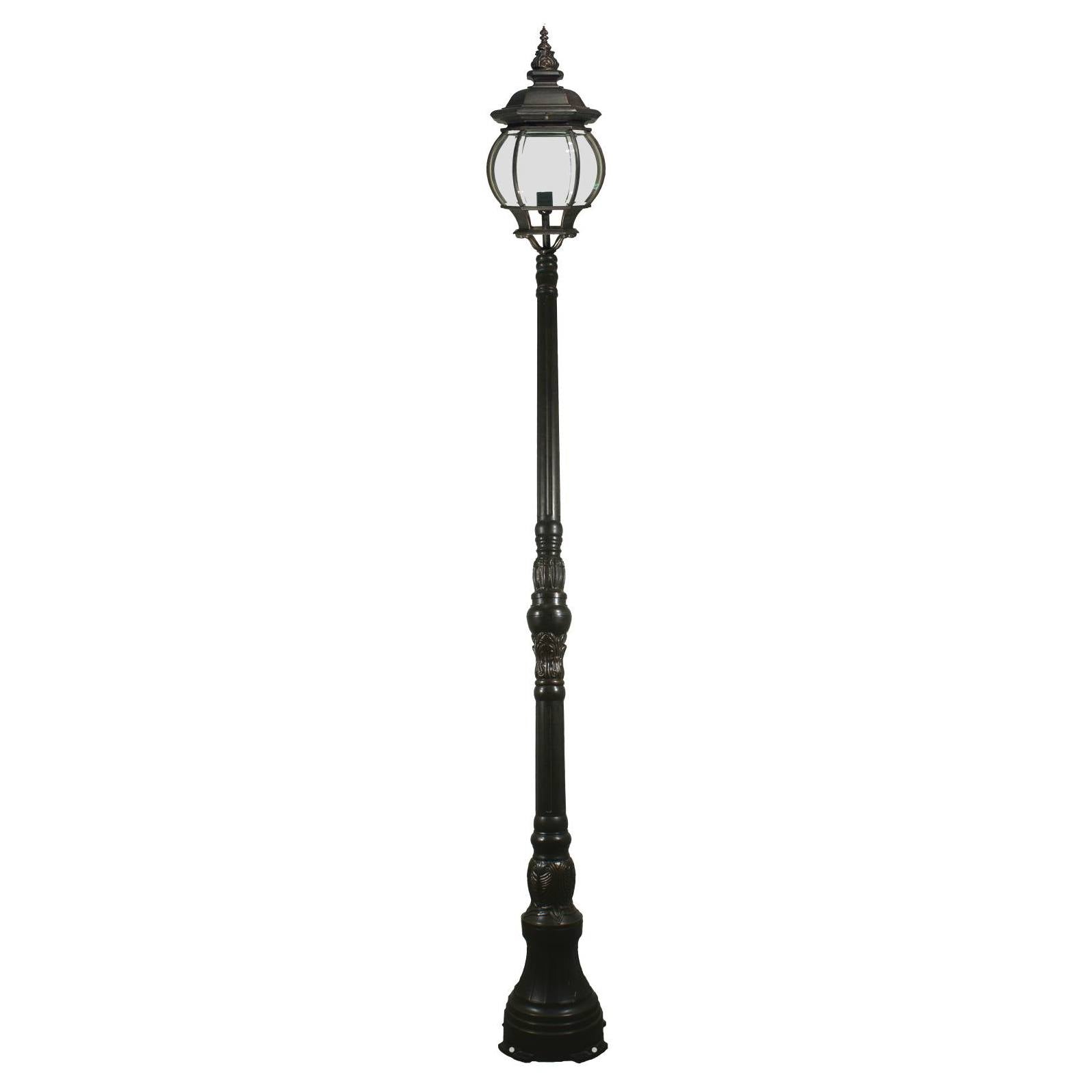Flinders Large IP44 Domain Outdoor Garden Post Light, Antique Bronze