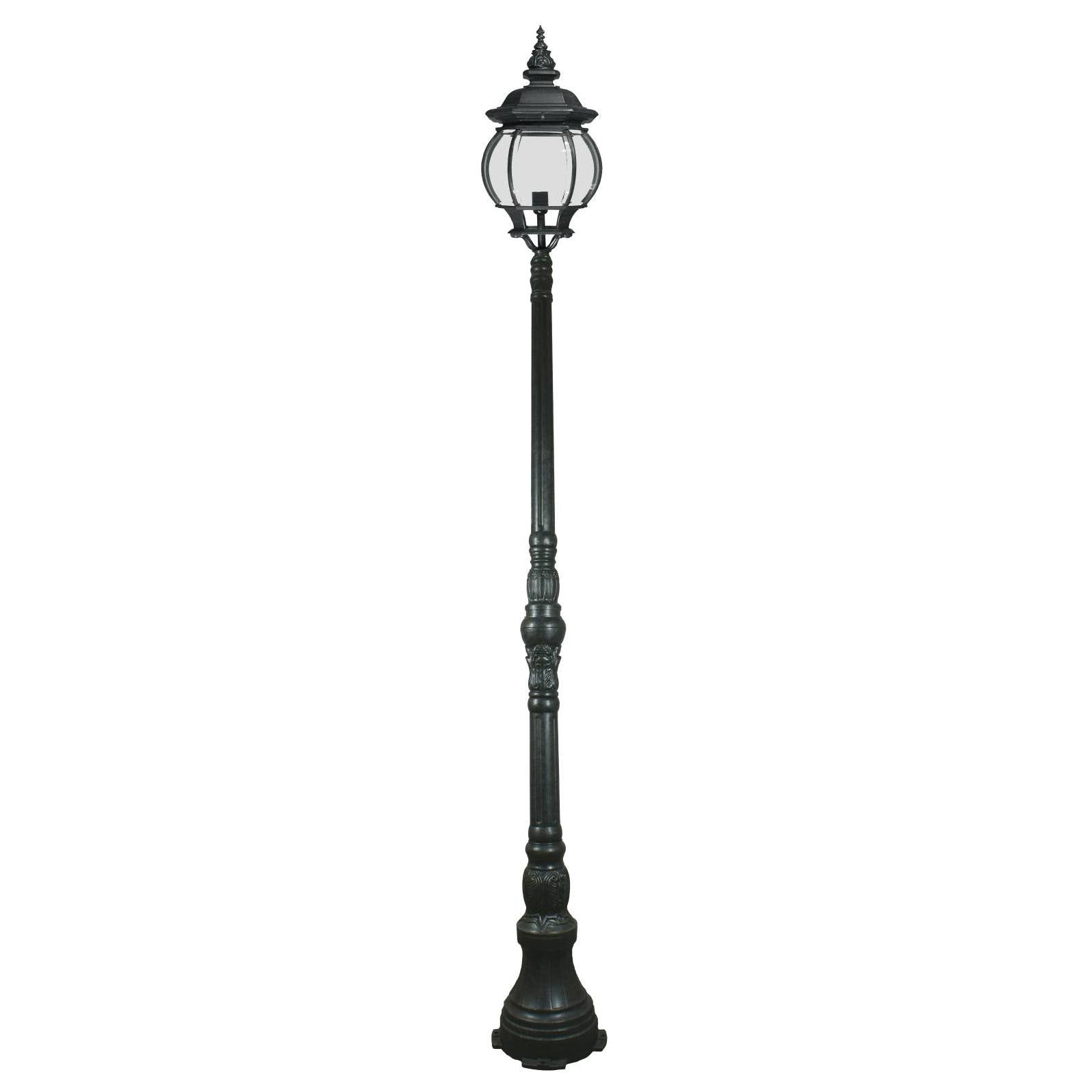 Flinders Large IP44 Domain Outdoor Garden Post Light, Antique Black