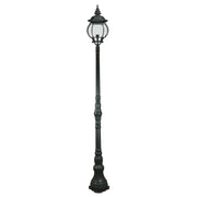 Flinders Large IP44 Domain Outdoor Garden Post Light, Antique Black
