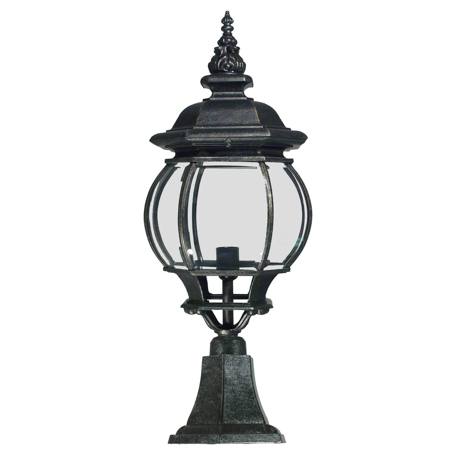 Flinders Large IP44 Outdoor Pillar Mount, Antique Black