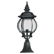 Flinders Large IP44 Outdoor Pillar Mount, Antique Black