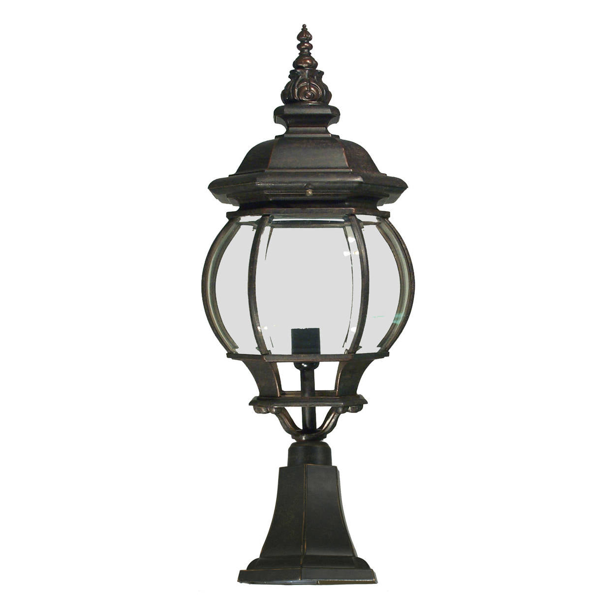 Flinders Large IP44 Outdoor Pillar Mount, Antique Bronze