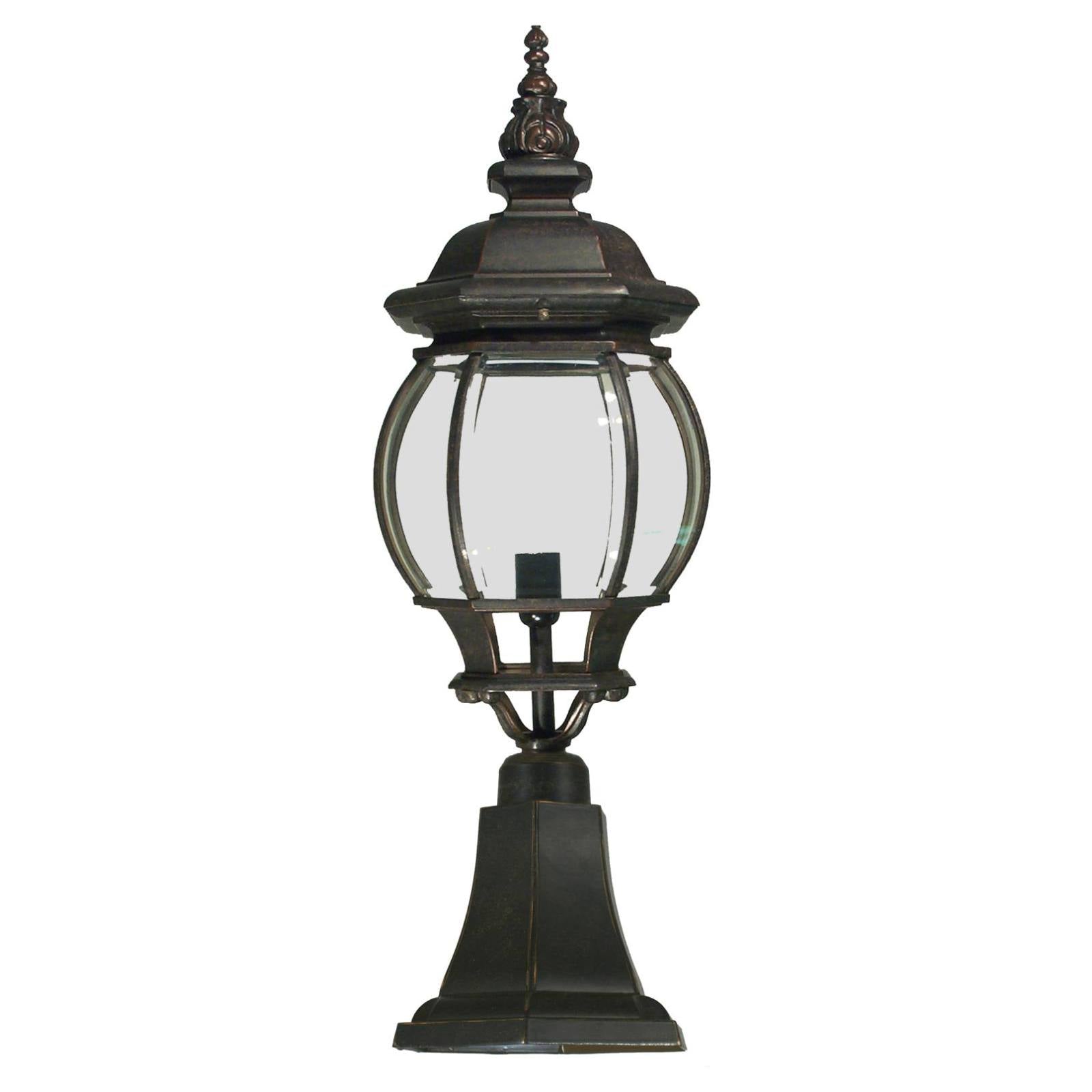 Flinders Medium IP44 Outdoor Pillar Mount, Antique Bronze