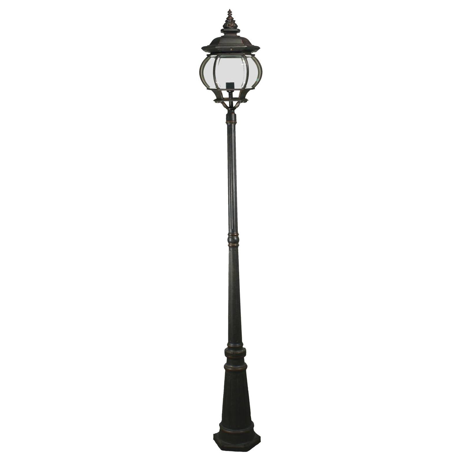 Flinders Large IP44 Standard Outdoor Garden Post Light, Antique Bronze