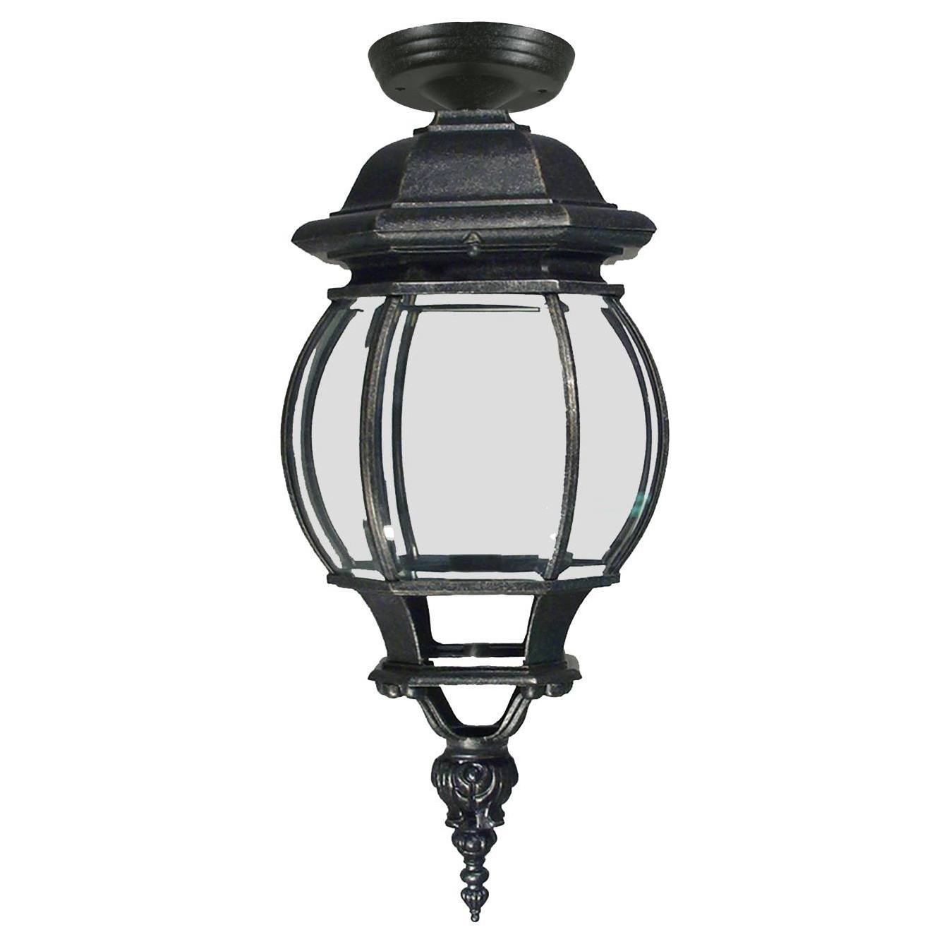 Flinders Medium IP44 Outdoor Under Eave, Antique Black