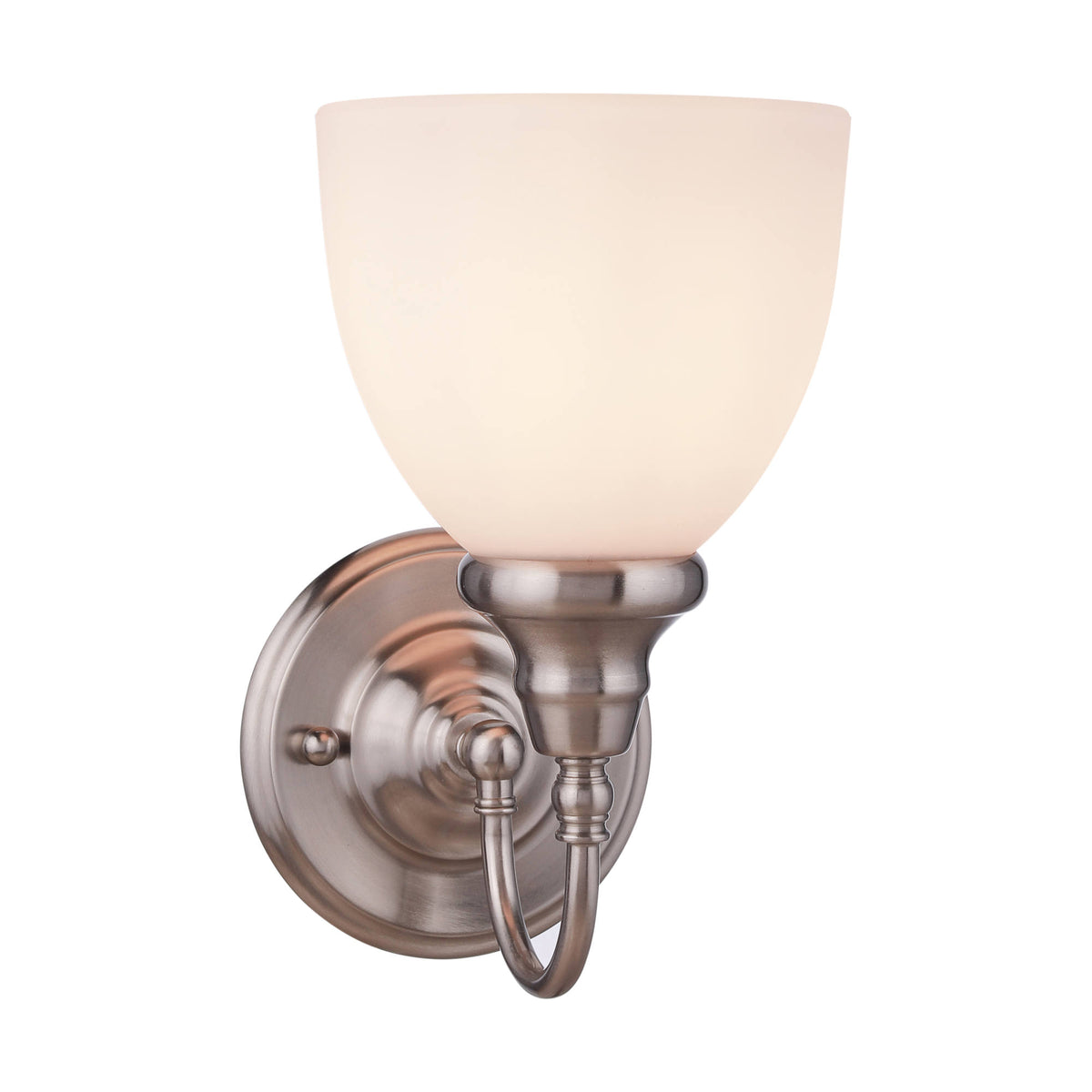 Benson 1 Light Wall Bracket, Brushed Nickel