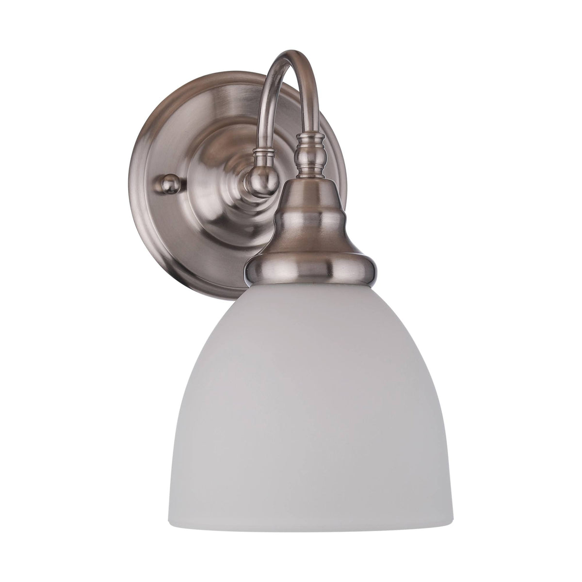 Benson 1 Light Wall Bracket, Brushed Nickel