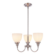 Benson 3 Light Pendant, Brushed Nickel