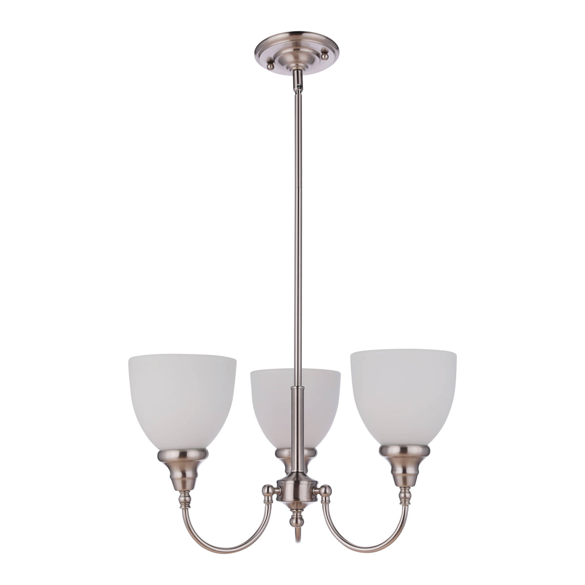 Benson 3 Light Pendant, Brushed Nickel